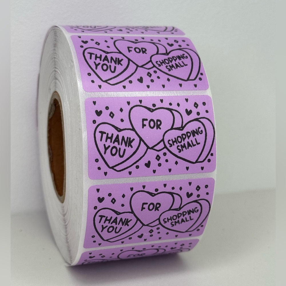 Thank You For Shopping Small, Valentine's Day Happy Mail Sticker, Heart Stickers - Picture 5 of 9
